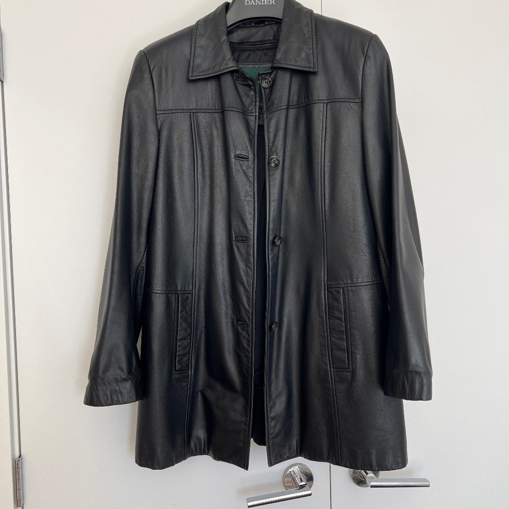 Danier women mid-length leather jacket